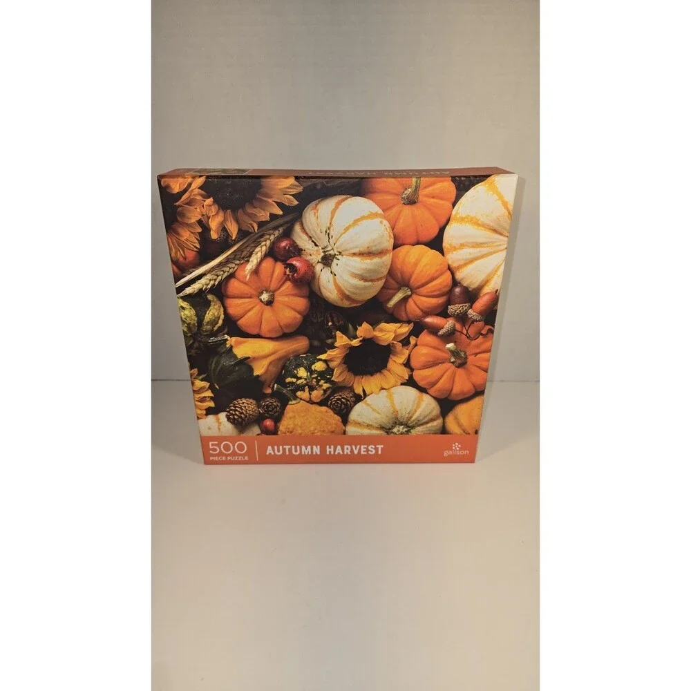 Galison Autumn Harvest 500 Piece Puzzle Pumpkins Fall